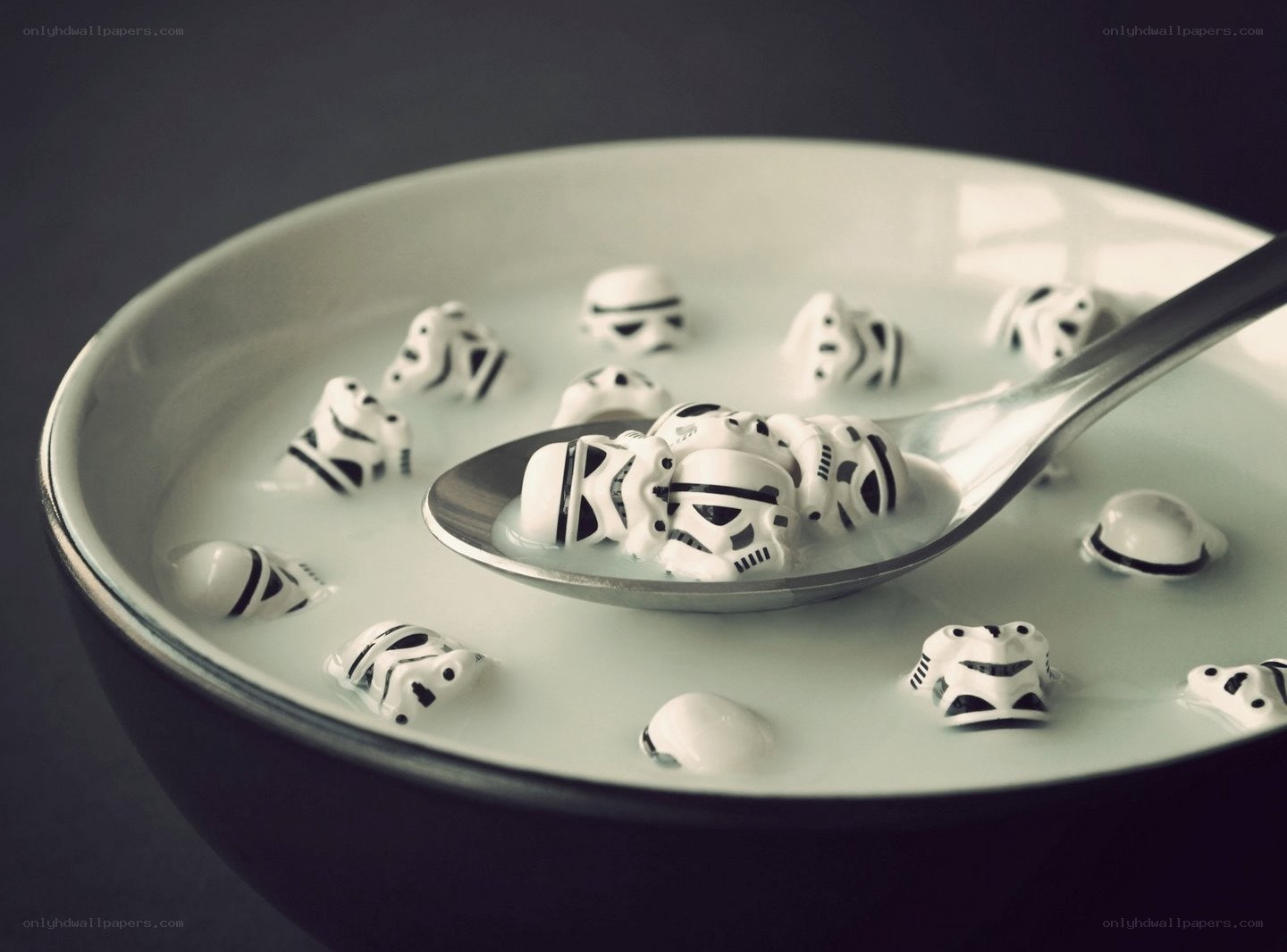 Stormtrooper cereal in milk