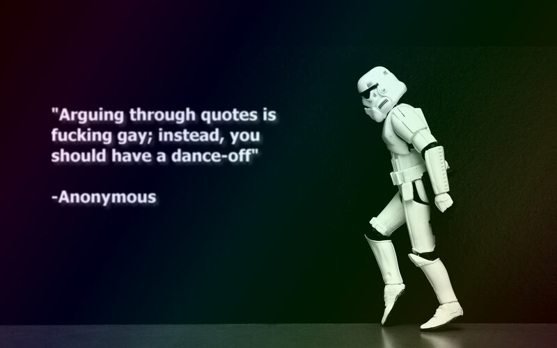 Stormtrooper dance-off quote