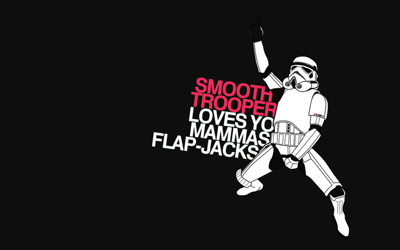 Stormtrooper Dancing — Black, Playful, Illustration