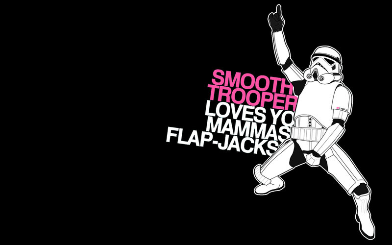 Stormtrooper Dancing — Black, Playful, Vector Art