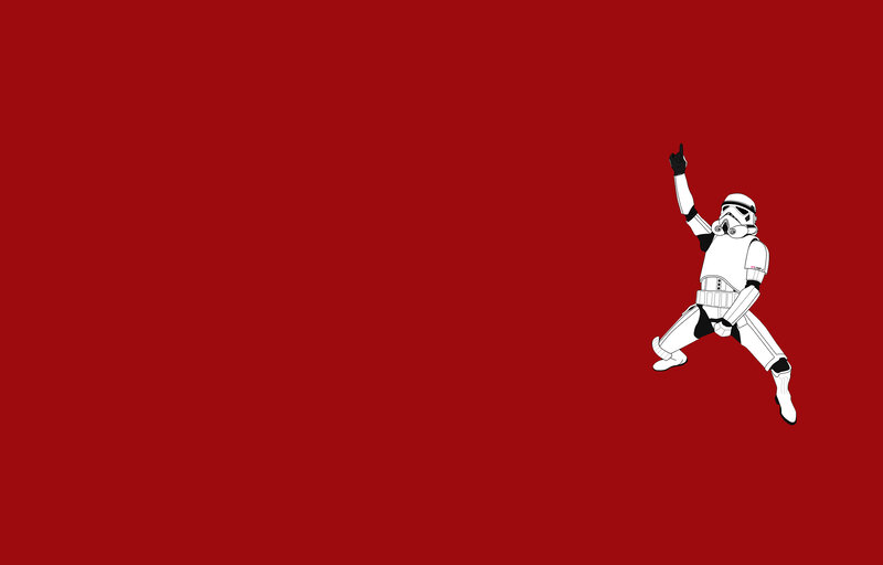 Stormtrooper dancing on red