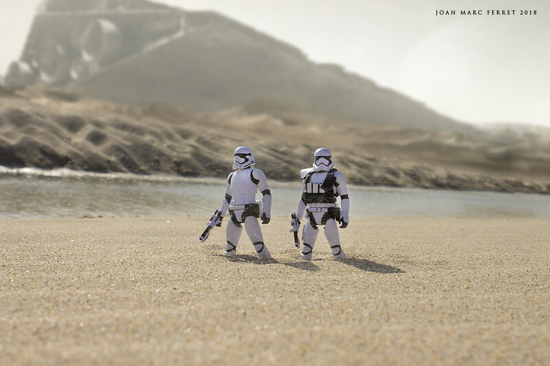 Stormtrooper Figures on Beach
