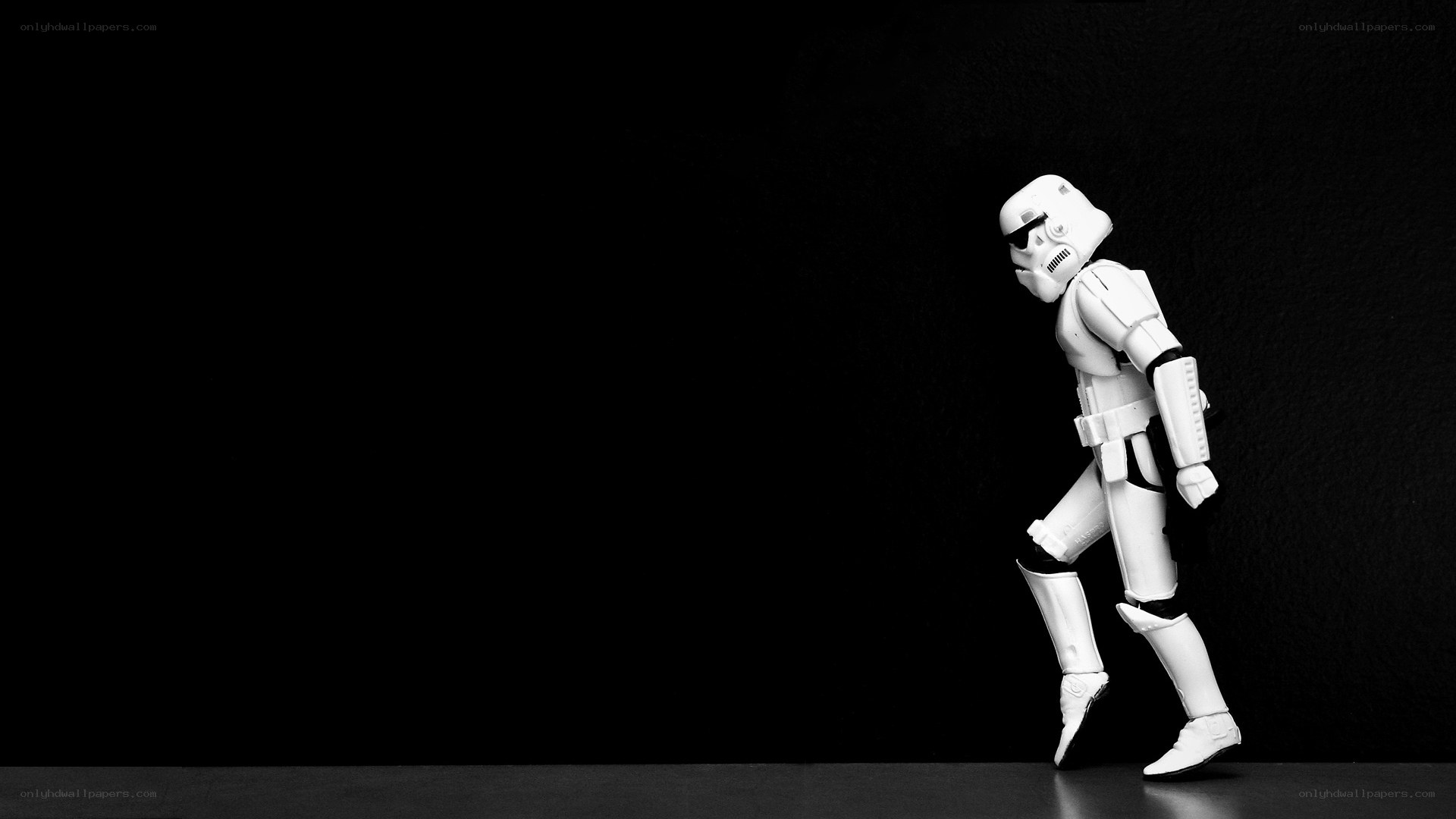 stormtrooper figurine on black