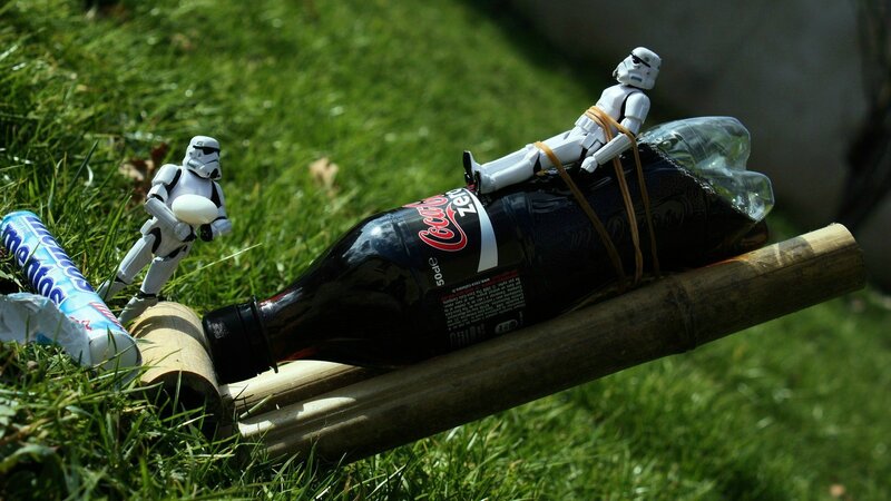 Stormtrooper Figurine on Bottle