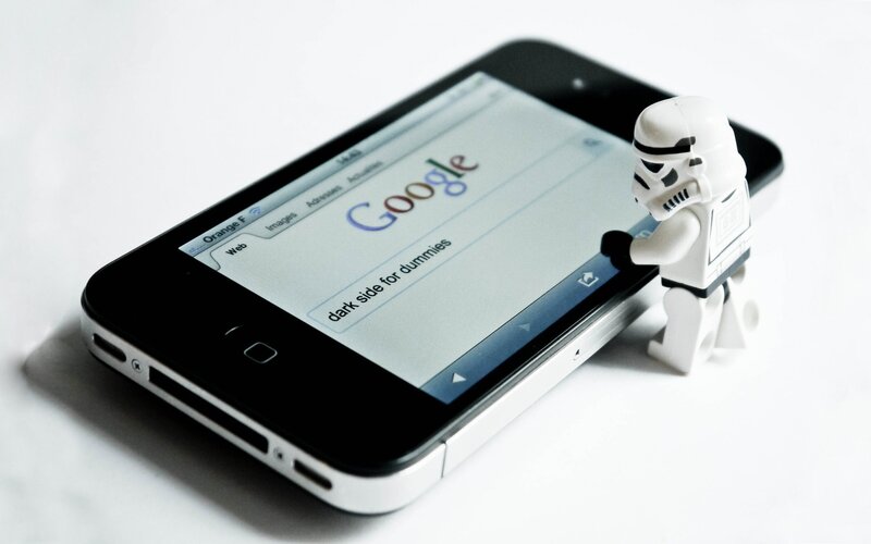 Stormtrooper Figurine on Phone