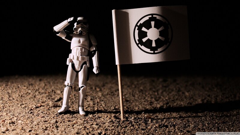 Stormtrooper Figurine — White, Dramatic, Night