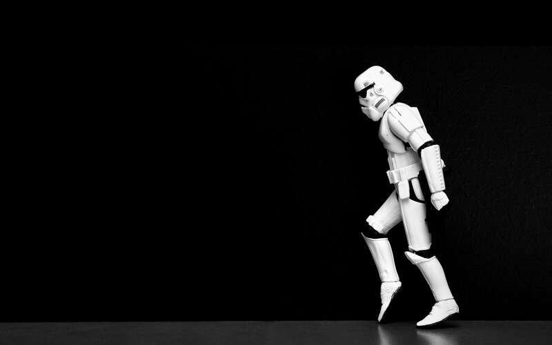 Stormtrooper Figurine — White, Dramatic