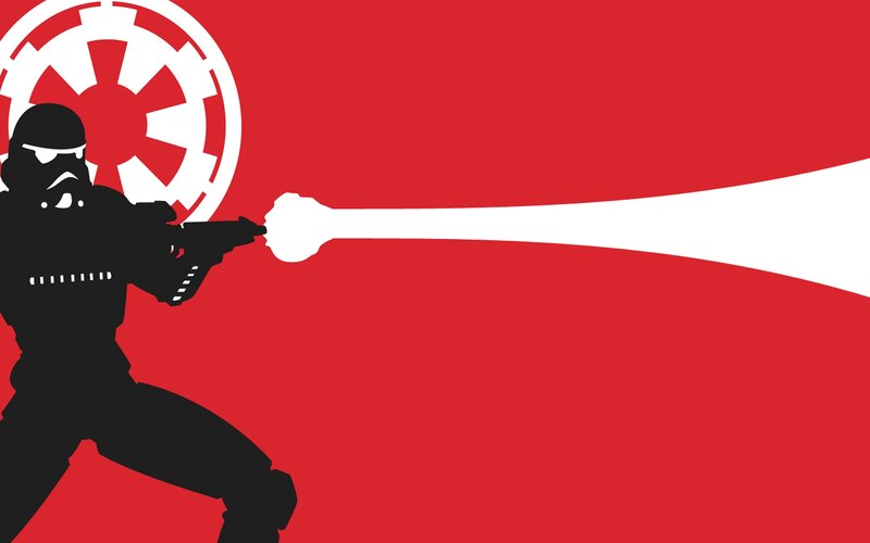 Stormtrooper Firing Blaster — Red