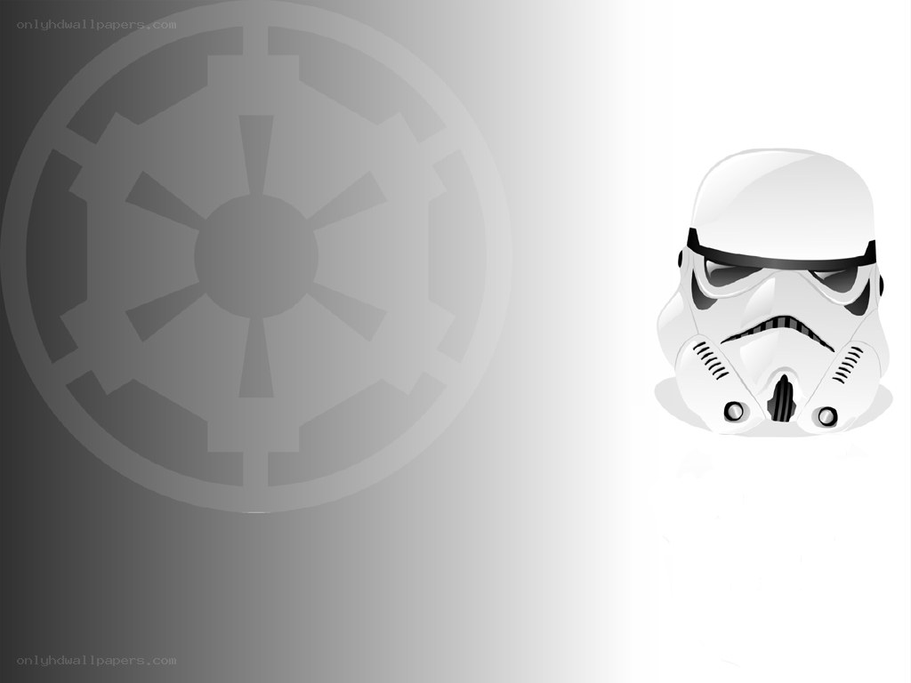 Stormtrooper helmet and empire symbol