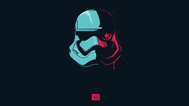 Stormtrooper Helmet — Black, Dramatic, Digital Art, Imperial Insignia