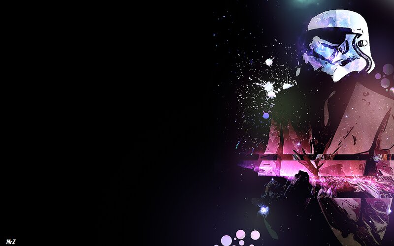 Stormtrooper Helmet — Black, Dramatic, Night