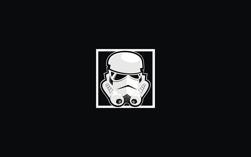 Stormtrooper Helmet — Black, Minimalist