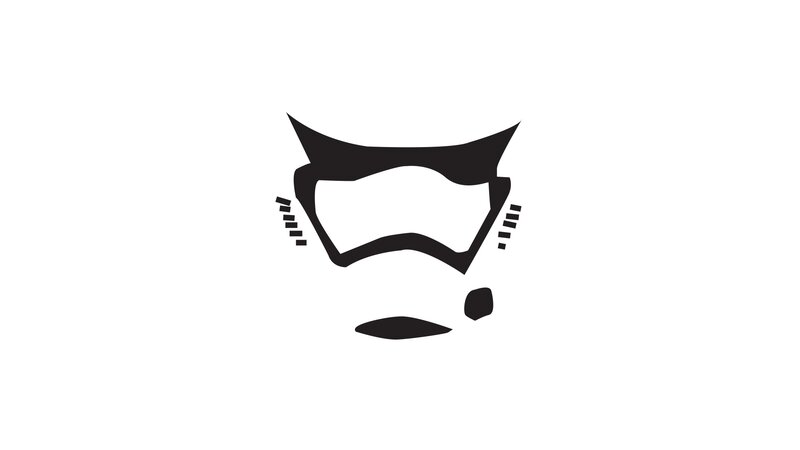 Stormtrooper Helmet — Black, Neutral, Vector Art