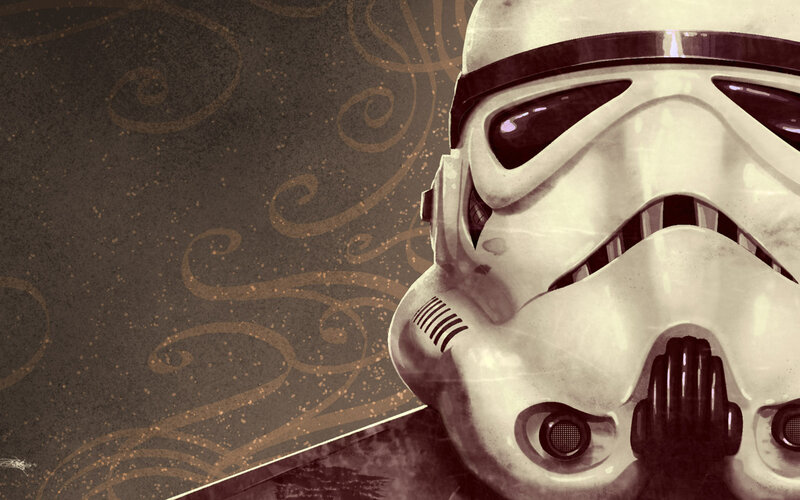 Stormtrooper Helmet — Brown, Dramatic