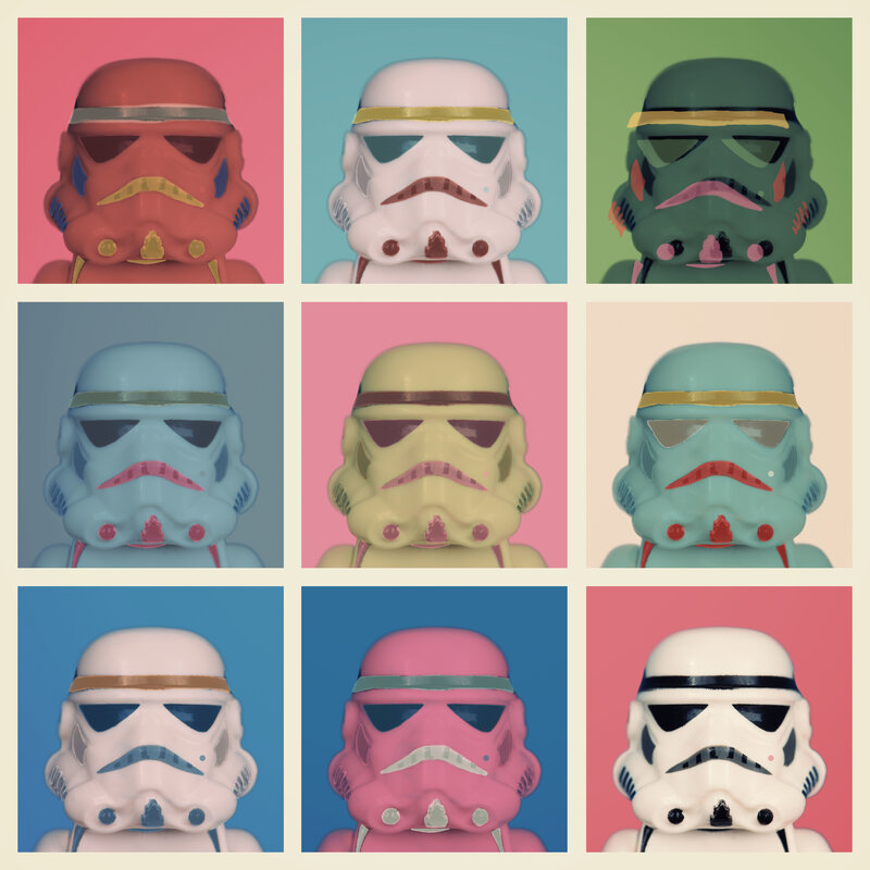 Stormtrooper helmet collage