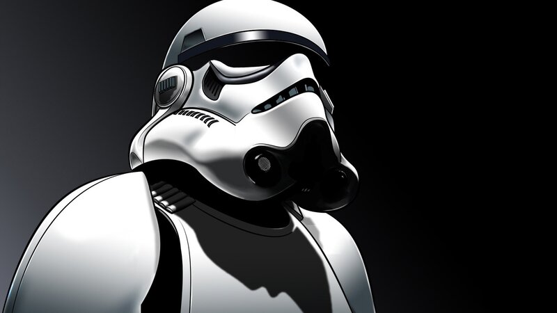 Stormtrooper Helmet — Dramatic, Digital Art