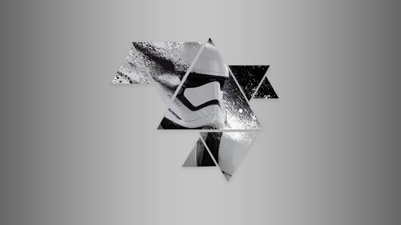Stormtrooper Helmet — Gray, Dramatic, Abstract