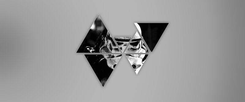 Stormtrooper Helmet — Gray, Dramatic, Minimalist