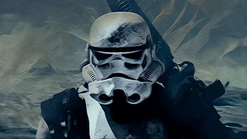 Stormtrooper Helmet — Gray, Dramatic