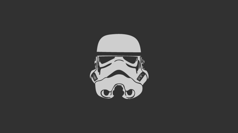 Stormtrooper Helmet — Gray, Minimalist