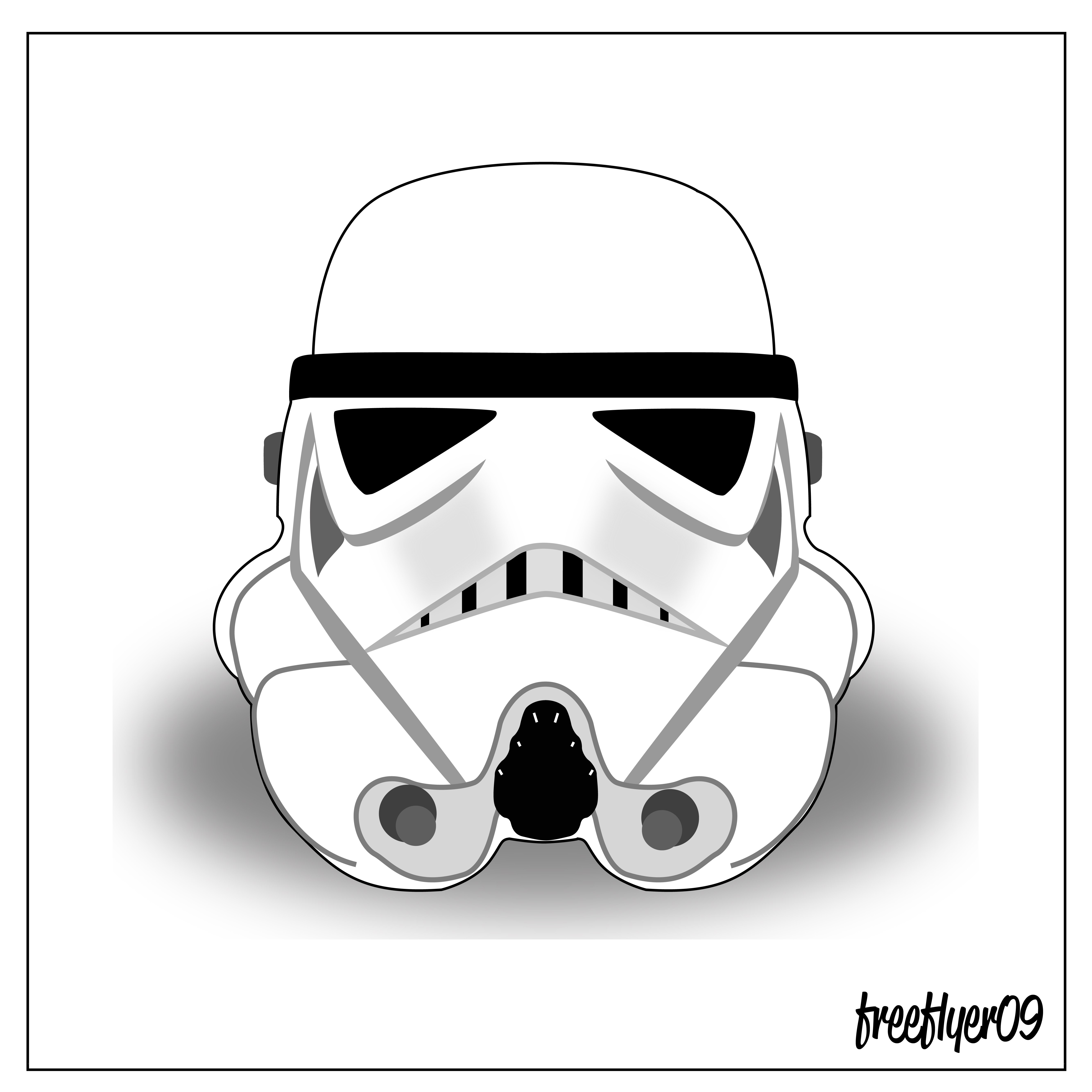 Stormtrooper helmet illustration