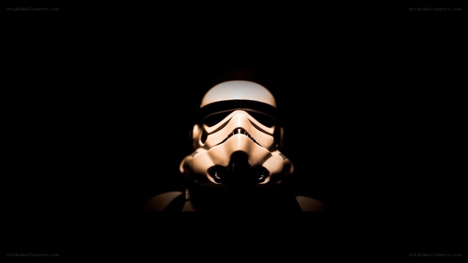 Stormtrooper helmet in darkness