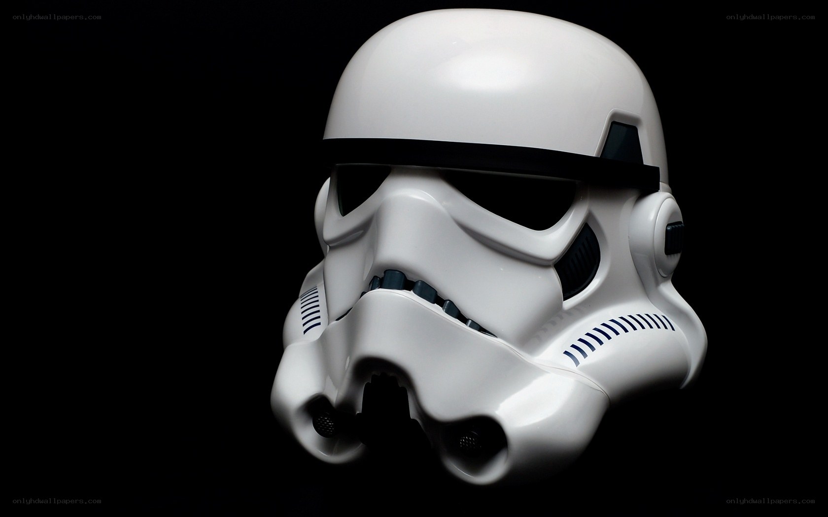 Stormtrooper helmet on black
