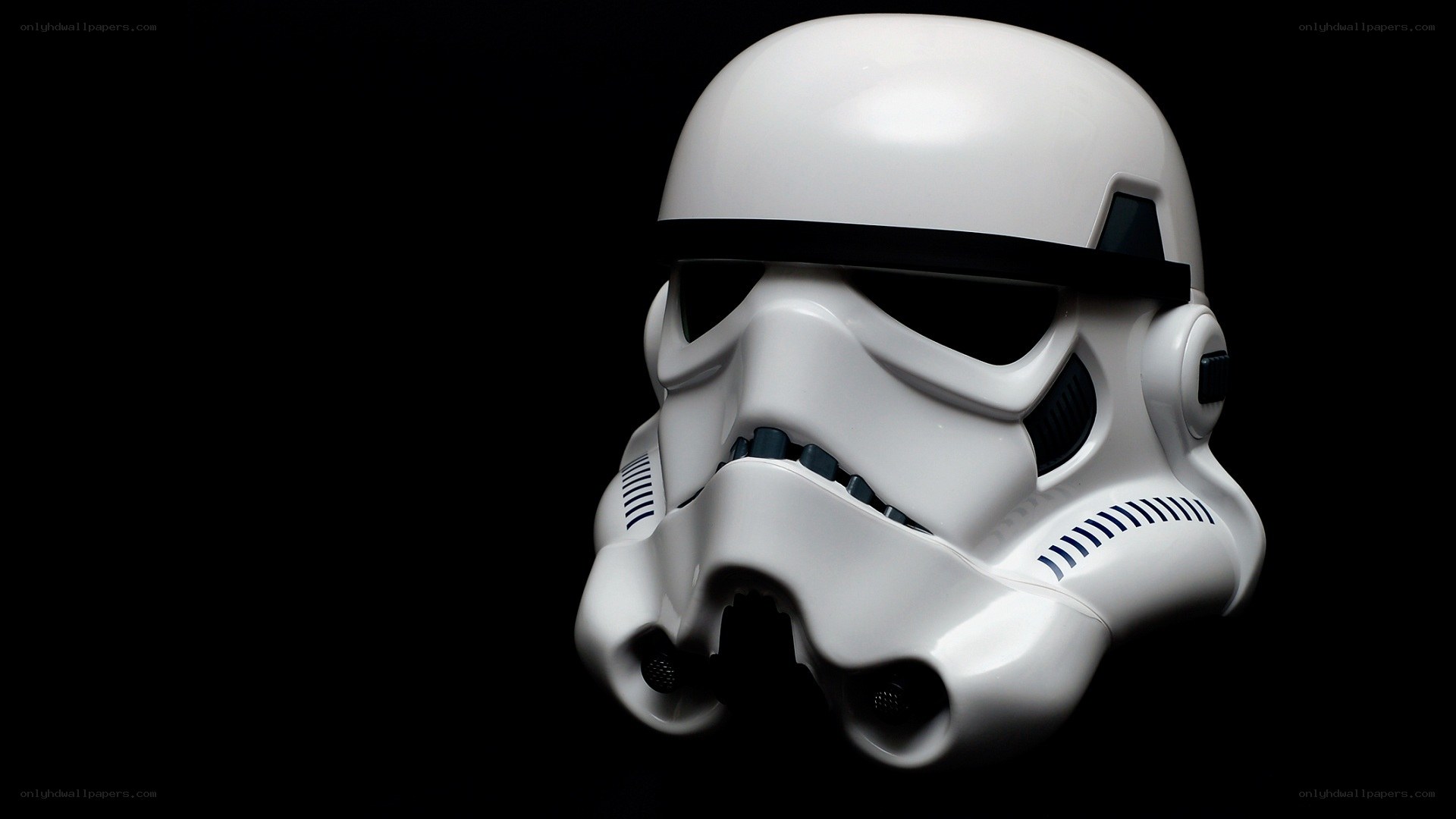 Stormtrooper helmet on black
