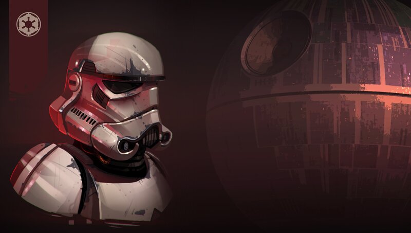 Stormtrooper Helmet — Red, Dramatic