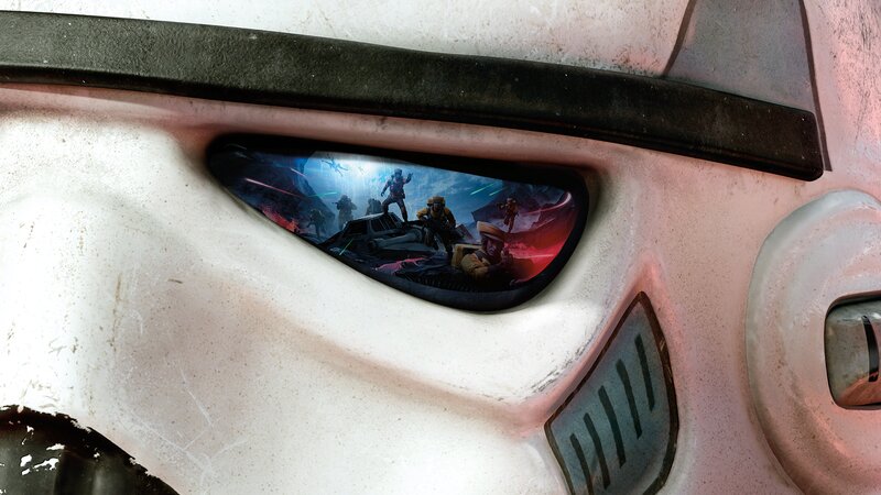 Stormtrooper Helmet — White, Dramatic, Digital Art, Soldiers