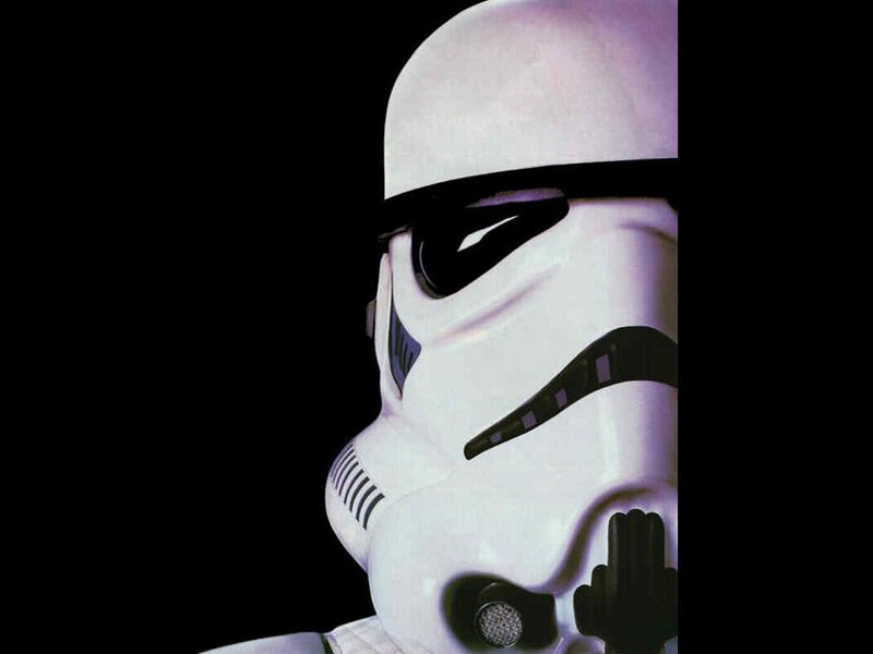 Stormtrooper Helmet — White, Dramatic, Photograph, Black Background
