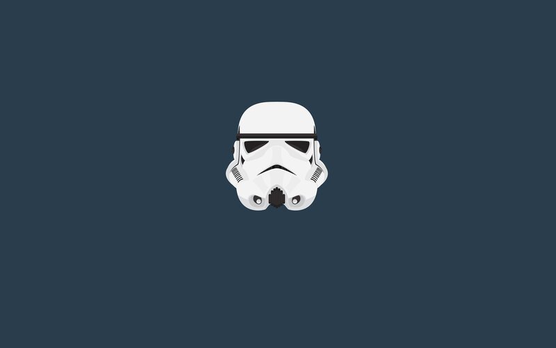Stormtrooper Helmet — White, Minimalist