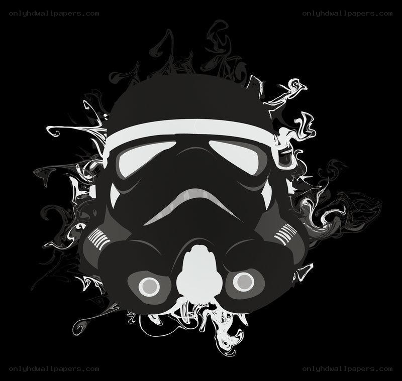 Stormtrooper helmet with smoke