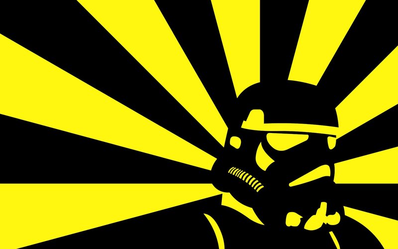 Stormtrooper Helmet — Yellow, Dramatic