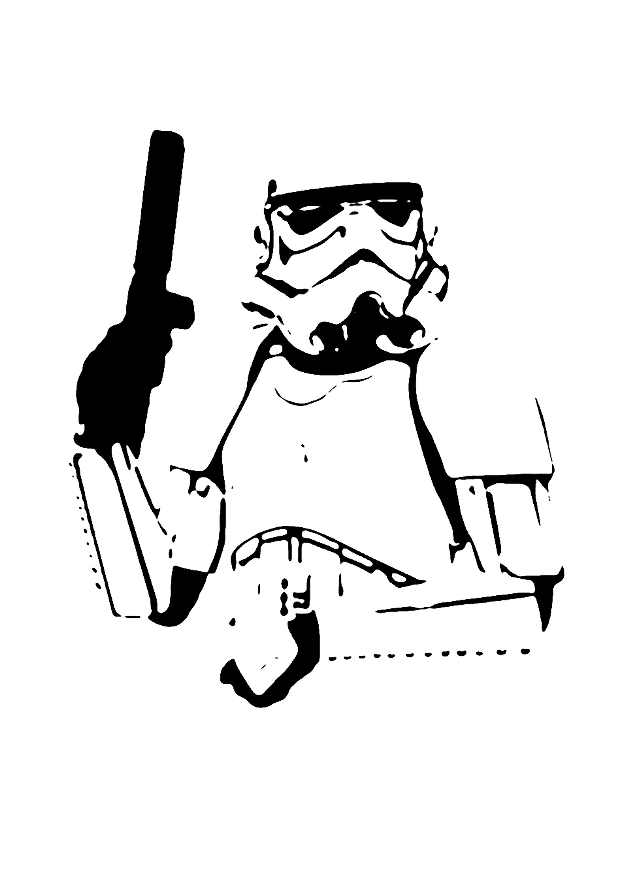 stormtrooper holding blaster