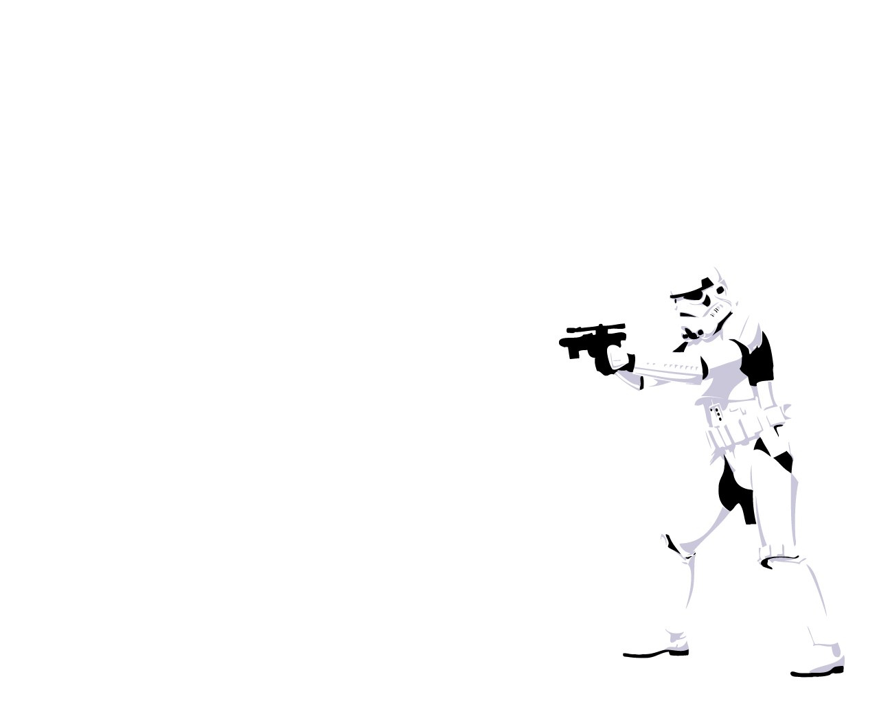 stormtrooper holding blaster