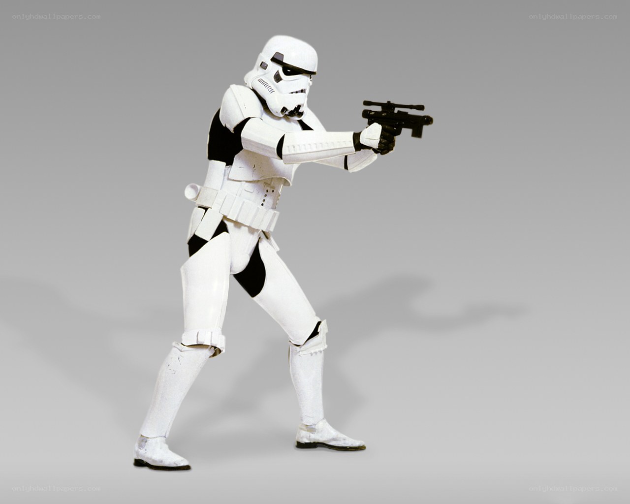 stormtrooper holding blaster