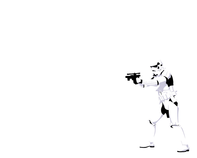 Stormtrooper Holding Blaster — Black, Action