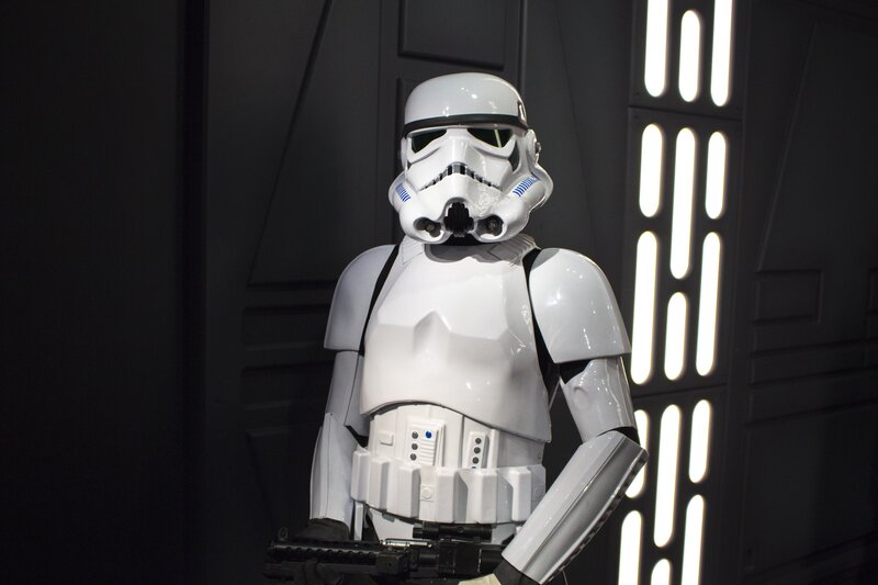 Stormtrooper in a dark corridor