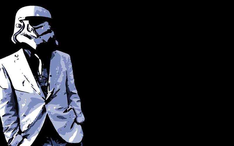 stormtrooper in a suit
