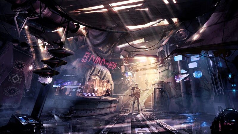 Stormtrooper in Corridor — Purple