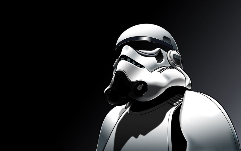 Stormtrooper in dark background