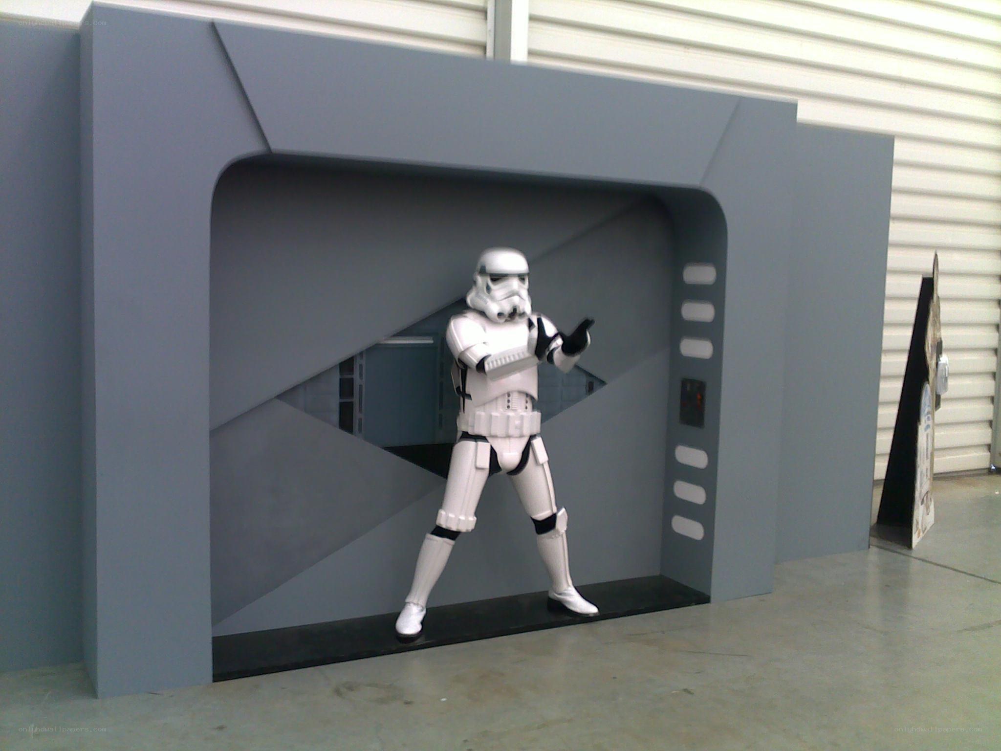 Stormtrooper in doorway display