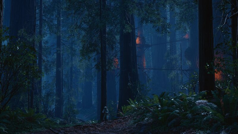 Stormtrooper in Forest — Blue