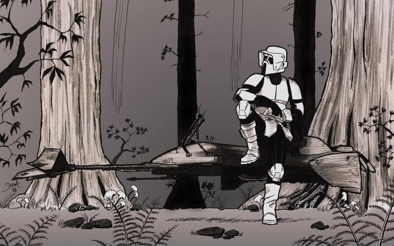 Stormtrooper in forest