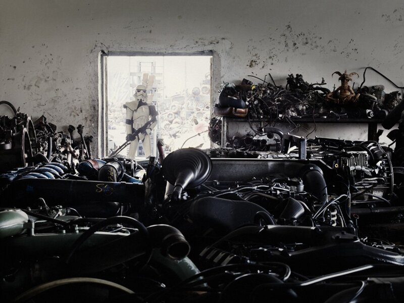 Stormtrooper in junkyard