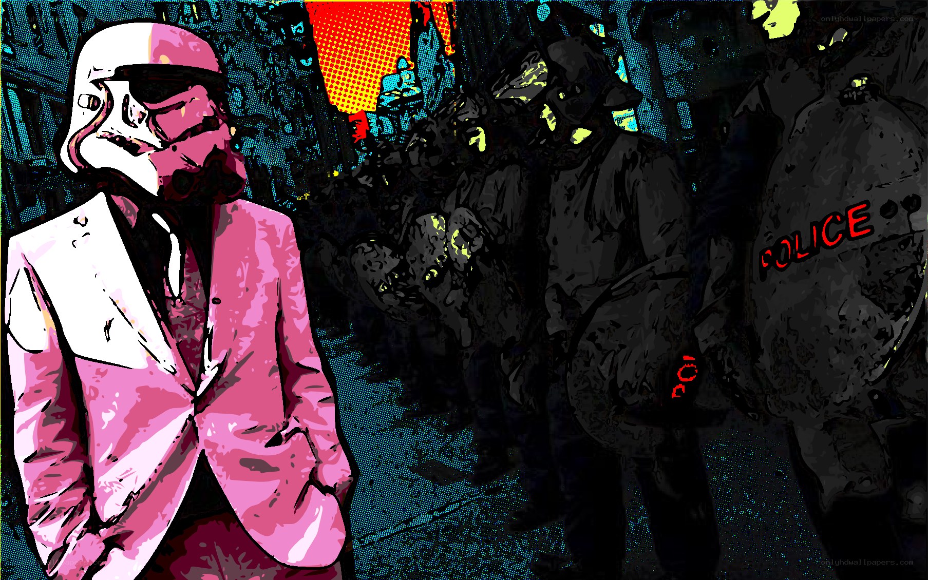 Stormtrooper in pink suit