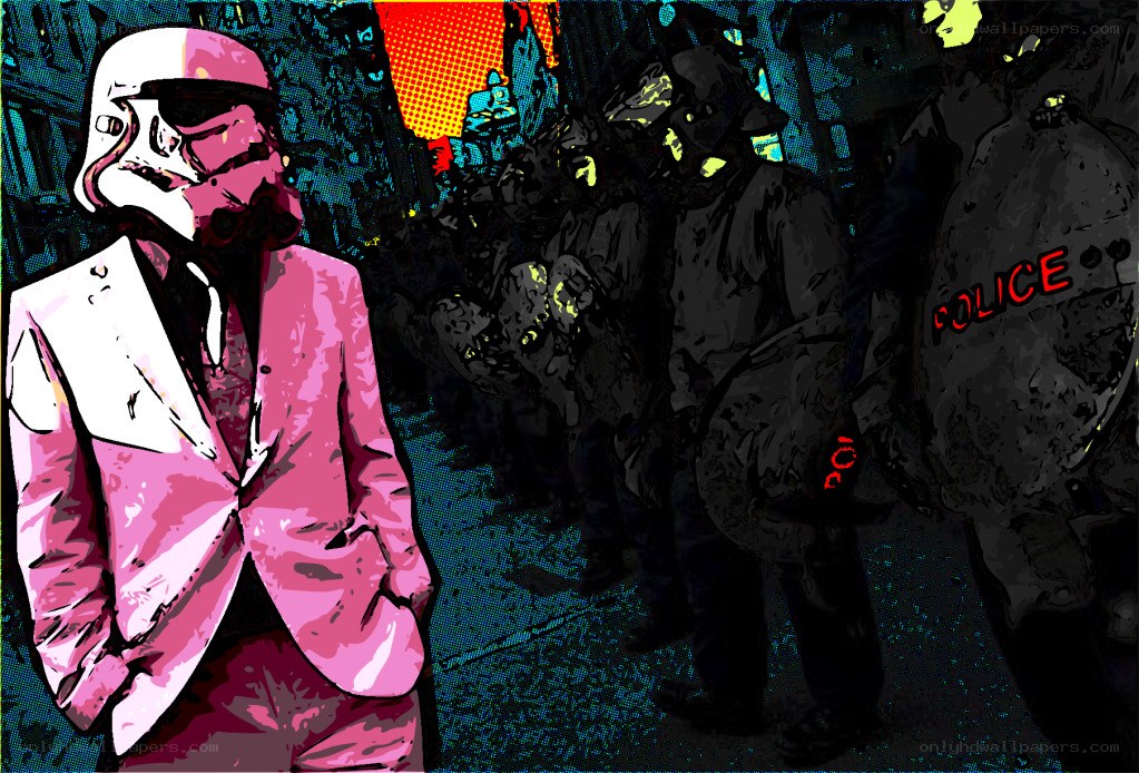 Stormtrooper in pink suit