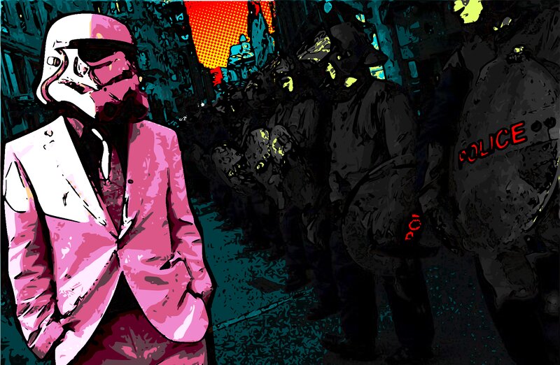 Stormtrooper in Pink Suit — Dramatic