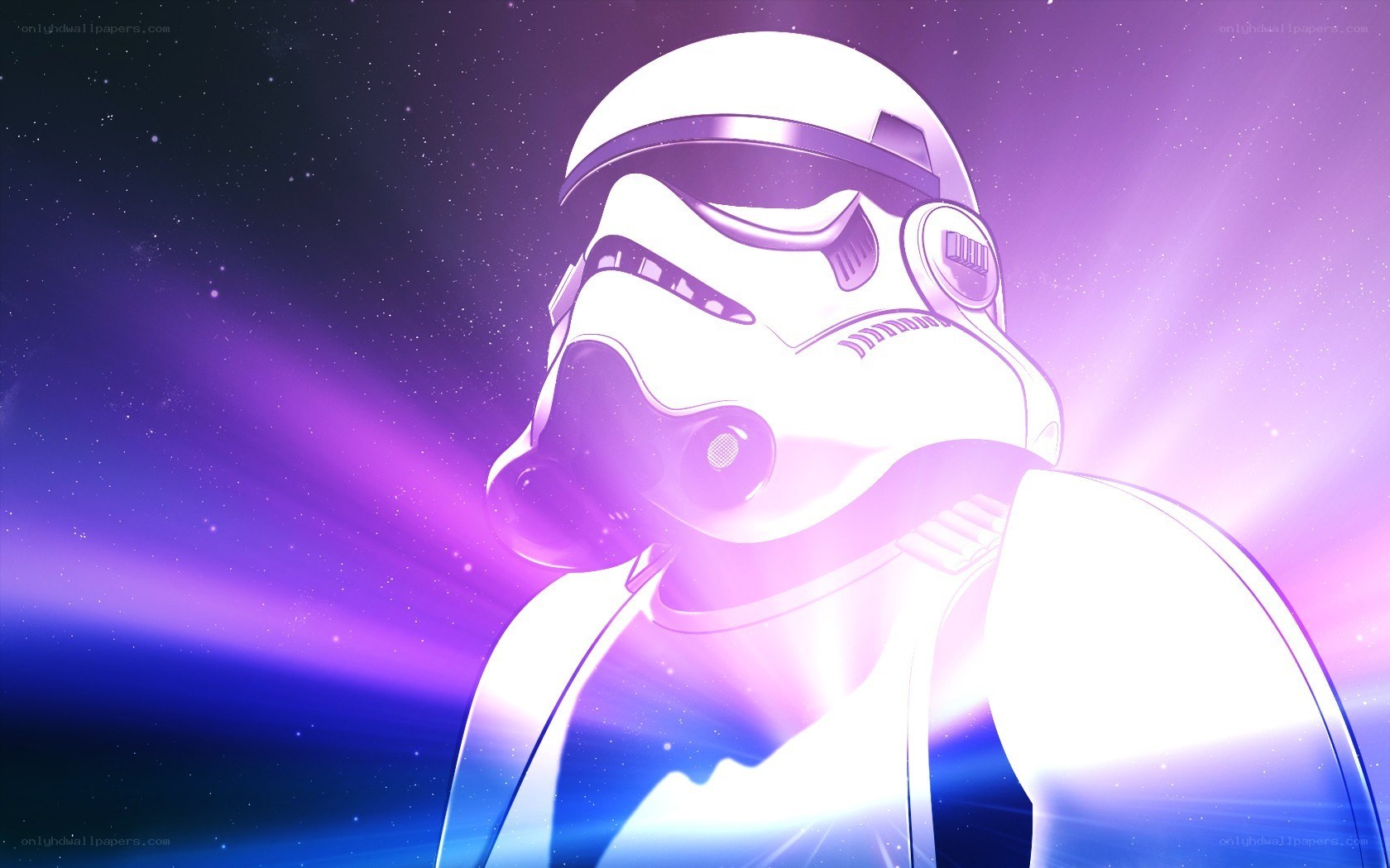 stormtrooper in purple light